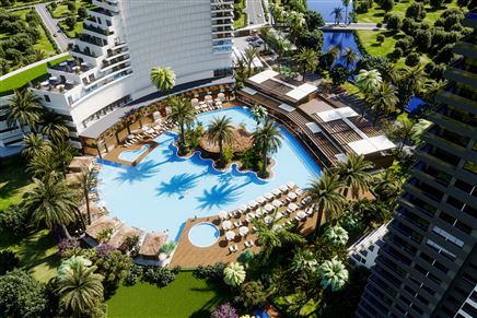 KKTC'nin En Özel Projesi Grand Sapphire'de  Satılık 1+0 Bahçe Katı Daire